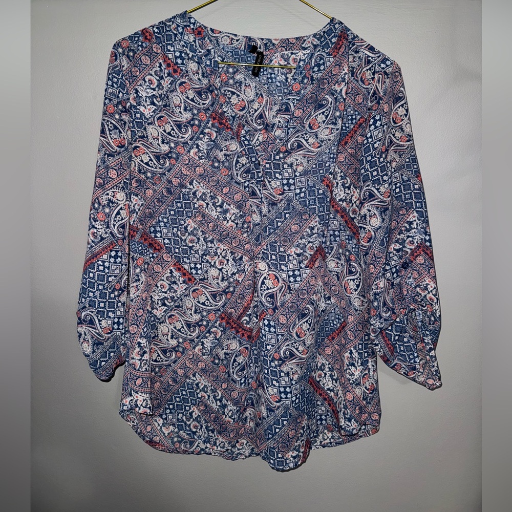 Purple Floral Blouse